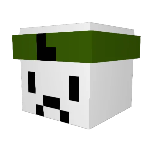 LEVI05v Minecraft avatar head, 3D render