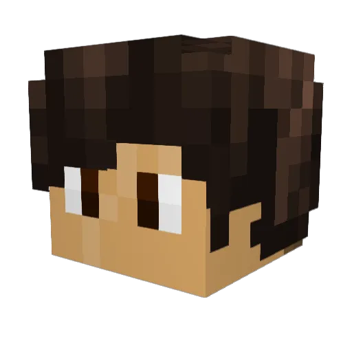 LEVIANEE Minecraft avatar head, 3D render