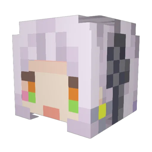 LEVsunny Minecraft avatar head, 3D render