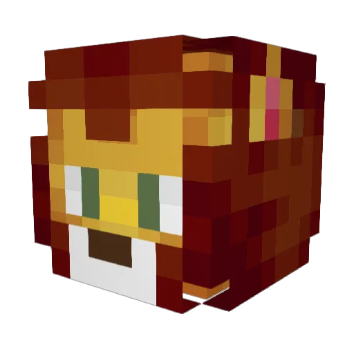 LEWIZZ Minecraft avatar head, 3D render