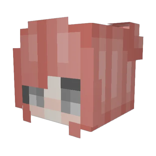 LEXIDEM Minecraft avatar head, 3D render