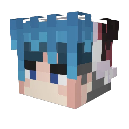 LEYNOV Minecraft avatar head, 3D render