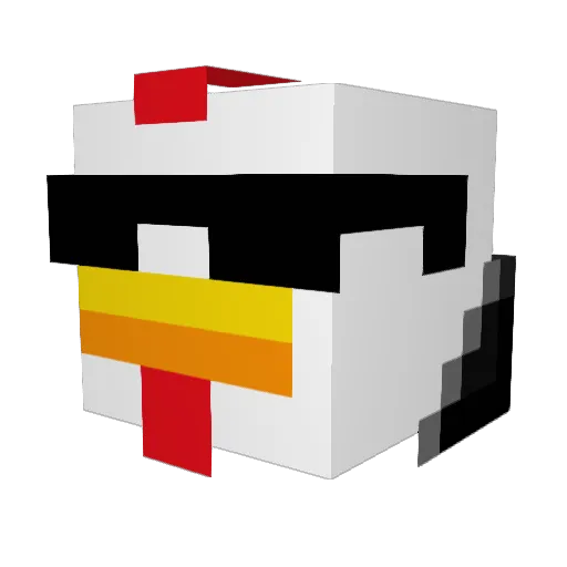 LEYSIK0 Minecraft avatar head, 3D render