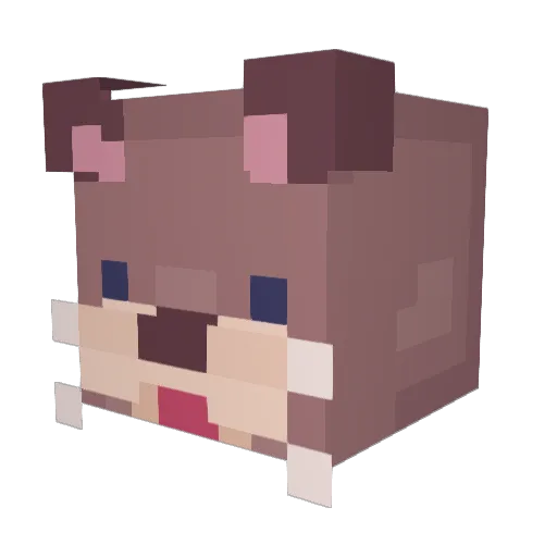 LE_OH Minecraft avatar head, 3D render