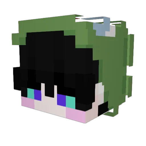 LEiiiER Minecraft avatar head, 3D render