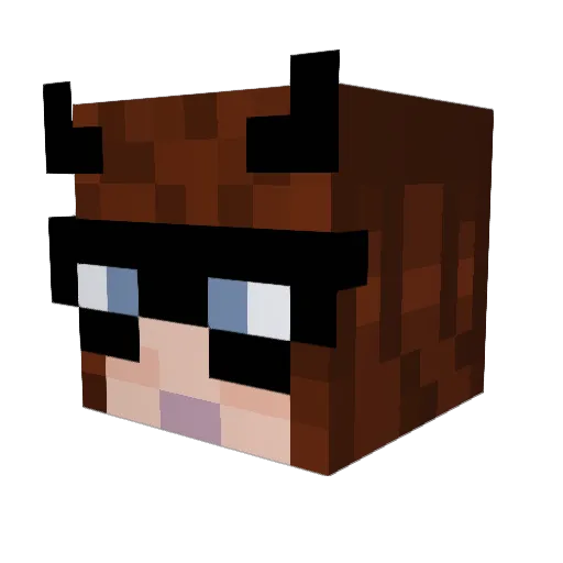 LEmental Minecraft avatar head, 3D render