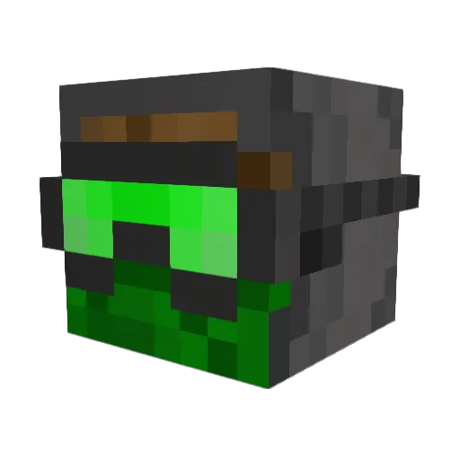 LFC29 Minecraft avatar head, 3D render