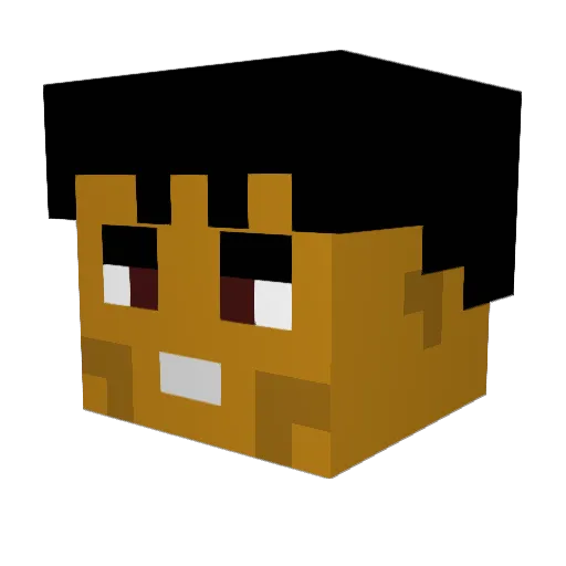 LFC6 Minecraft avatar head, 3D render