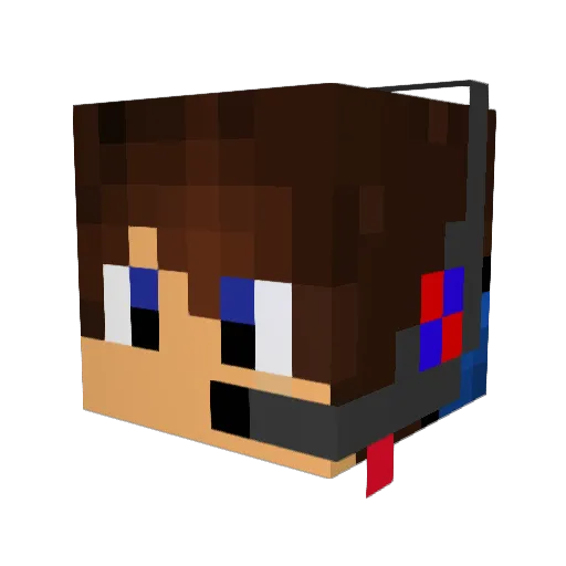 LFF33 Minecraft avatar head, 3D render