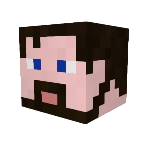 LFOD_1836 Minecraft avatar head, 3D render