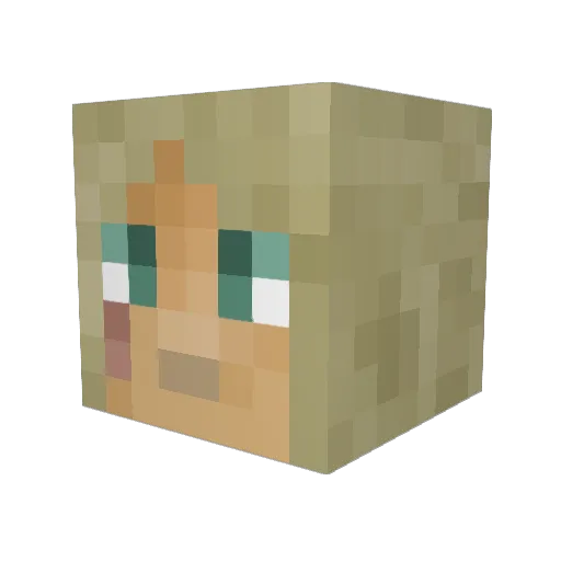 LFReD Minecraft avatar head, 3D render