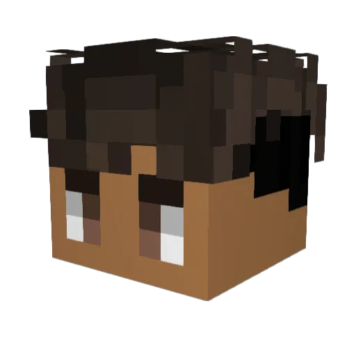 LFT12 Minecraft avatar head, 3D render