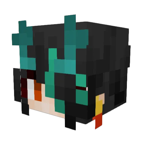 LF_EF Minecraft avatar head, 3D render