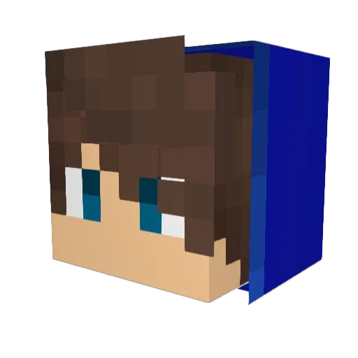LG0819 Minecraft avatar head, 3D render