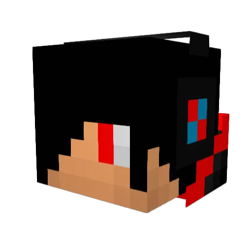 LG3D Minecraft avatar head, 3D render
