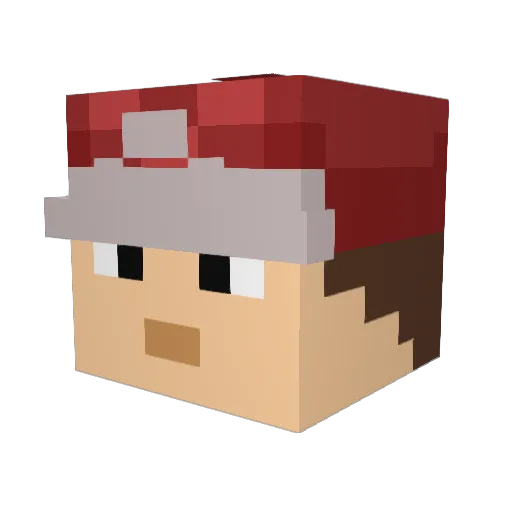 LG6000 Minecraft avatar head, 3D render