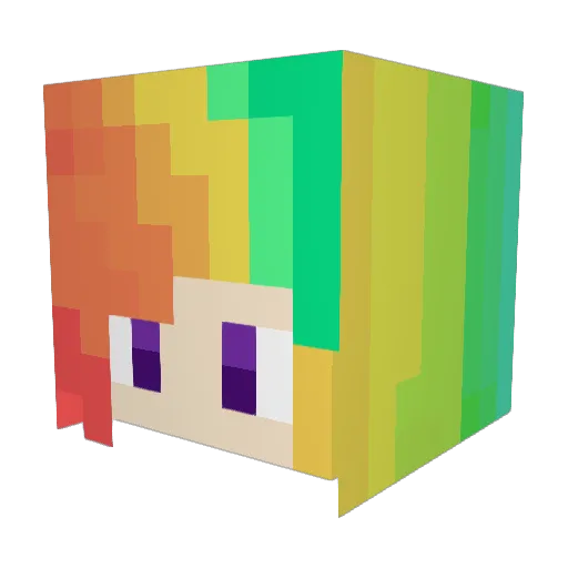 LGBTLove4All Minecraft avatar head, 3D render
