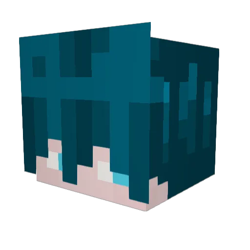 LGBTQwavi Minecraft avatar head, 3D render