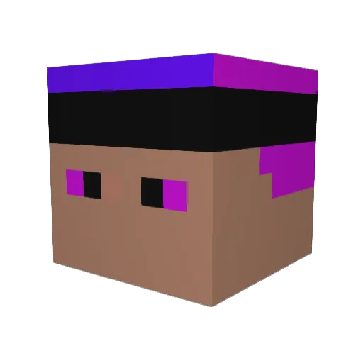 LGF12 Minecraft avatar head, 3D render