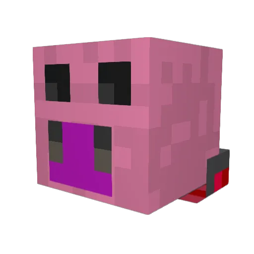 LGLuc Minecraft avatar head, 3D render