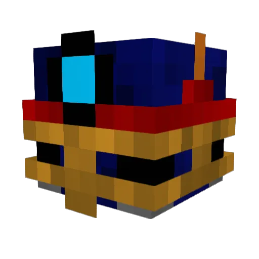 LGM210 Minecraft avatar head, 3D render