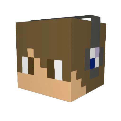 LGNDK09 Minecraft avatar head, 3D render