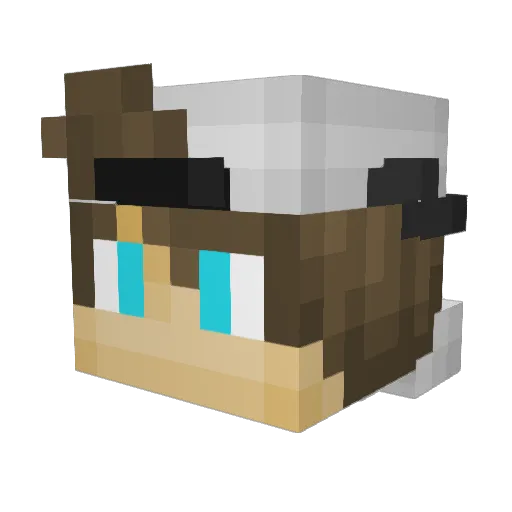 LGNDRY_FOX Minecraft avatar head, 3D render