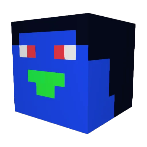 LGP_King Minecraft avatar head, 3D render