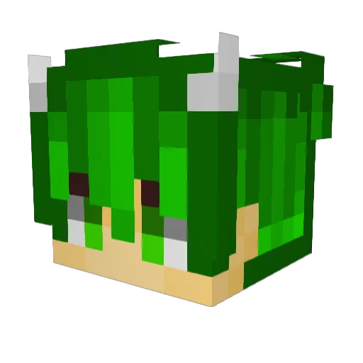 LG_Poshi Minecraft avatar head, 3D render