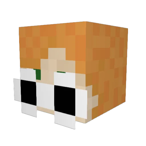 LGlalo Minecraft avatar head, 3D render