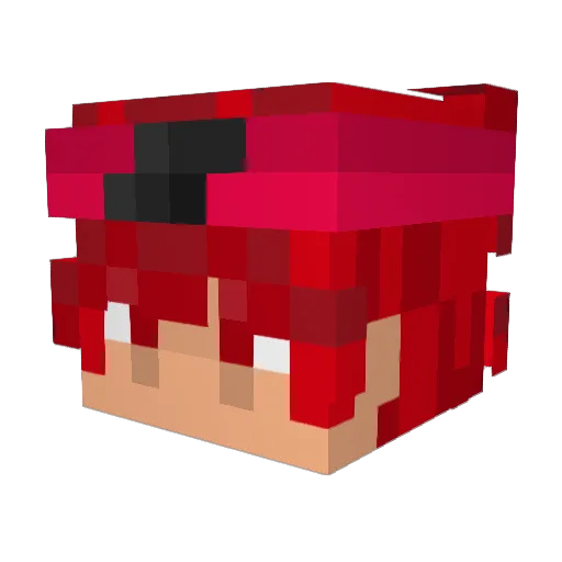LGrec Minecraft avatar head, 3D render