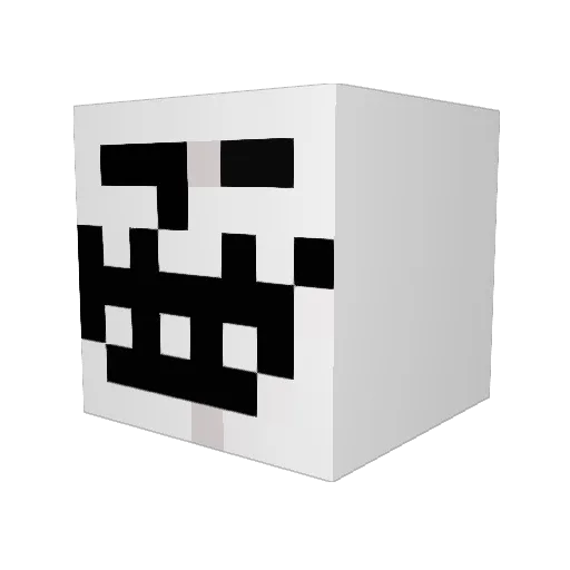 LH2 Minecraft avatar head, 3D render