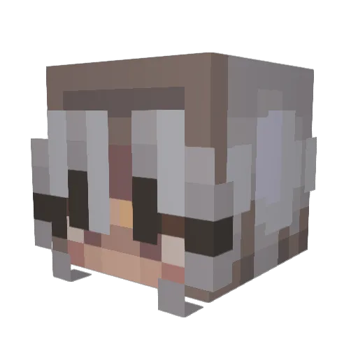 LHAMITA Minecraft avatar head, 3D render