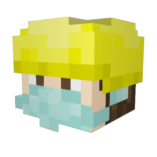 LHC_WILLIS Minecraft avatar head, 3D render