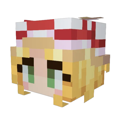 LHZH003 Minecraft avatar head, 3D render