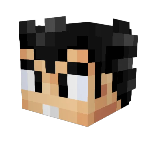 LHarmonika Minecraft avatar head, 3D render