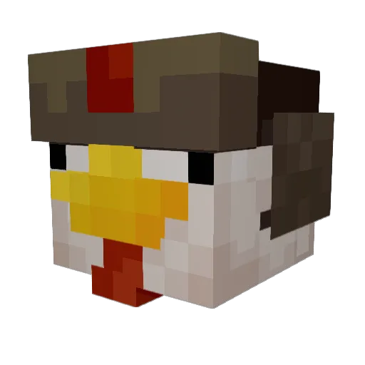 LHashDe Minecraft avatar head, 3D render