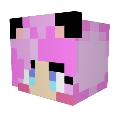 LHkittengaming Minecraft avatar head, 3D render