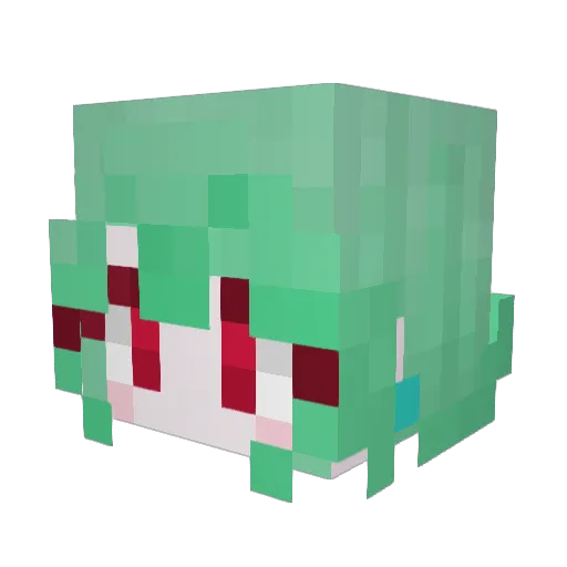 LHony Minecraft avatar head, 3D render