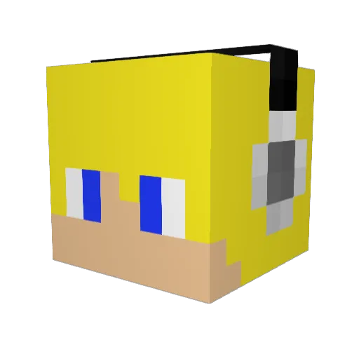 LHz Minecraft avatar head, 3D render