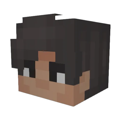 LI0NR0SE15 Minecraft avatar head, 3D render