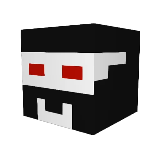 LI4HTNIN4 Minecraft avatar head, 3D render