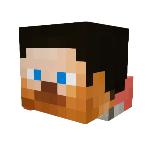 LIBLAKEY Minecraft avatar head, 3D render