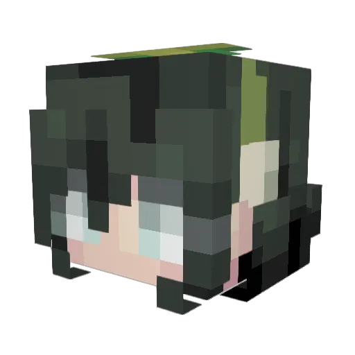 LIBOII9614 Minecraft avatar head, 3D render
