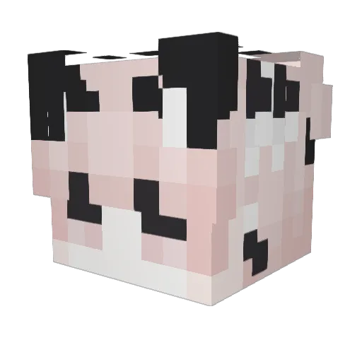 LICK_0 Minecraft avatar head, 3D render