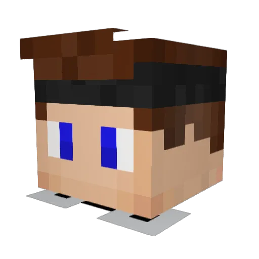LIDiLlp Minecraft avatar head, 3D render