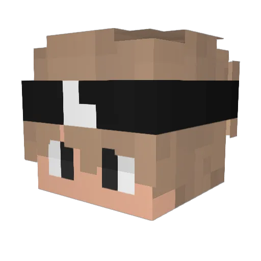 LIGAM Minecraft avatar head, 3D render