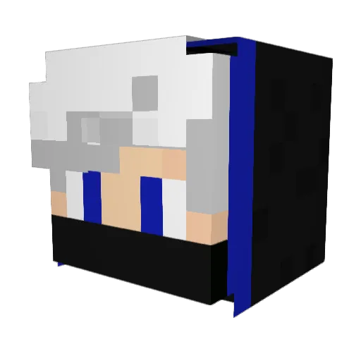LIGHTOFC Minecraft avatar head, 3D render