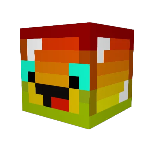 LIGHTR34P3R Minecraft avatar head, 3D render