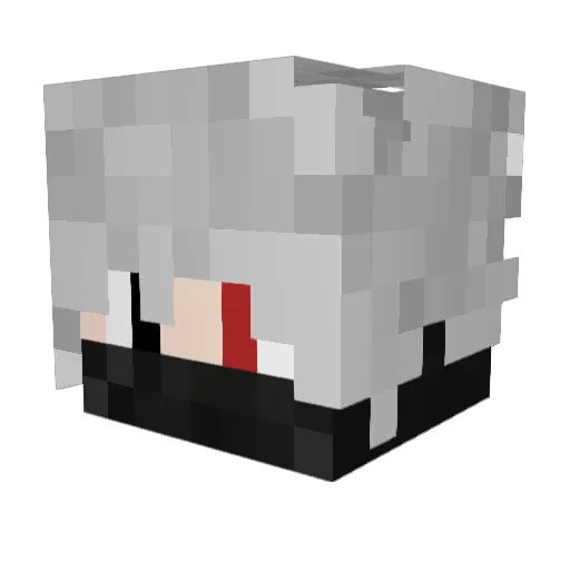 LIGHTT_11 Minecraft avatar head, 3D render